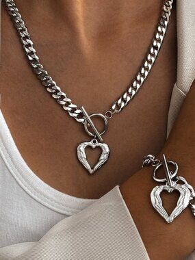 Fashion Hip Hop 2 Piece Set- Silver